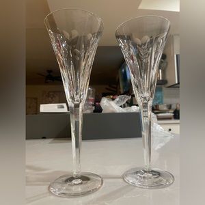 Waterford Crystal love toasting flute pair wedding